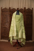 Simply Chic Green Muga Cotton Jamdani Unstitched Suit Set